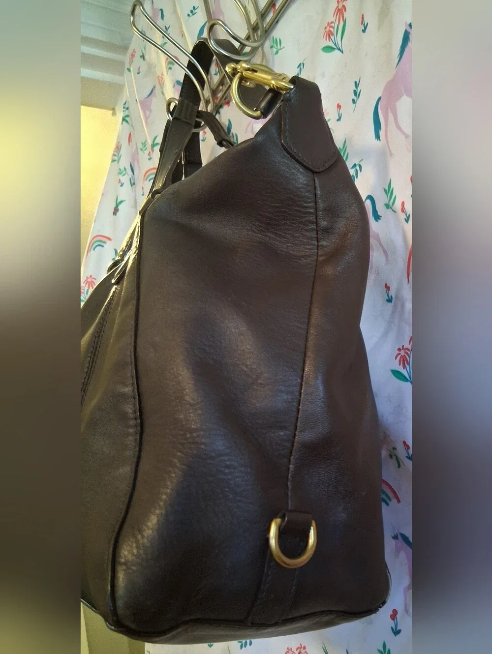 EUC Vintage Y2K Coach Campbell Brown Leather Caryall Satchel Handbag Purse